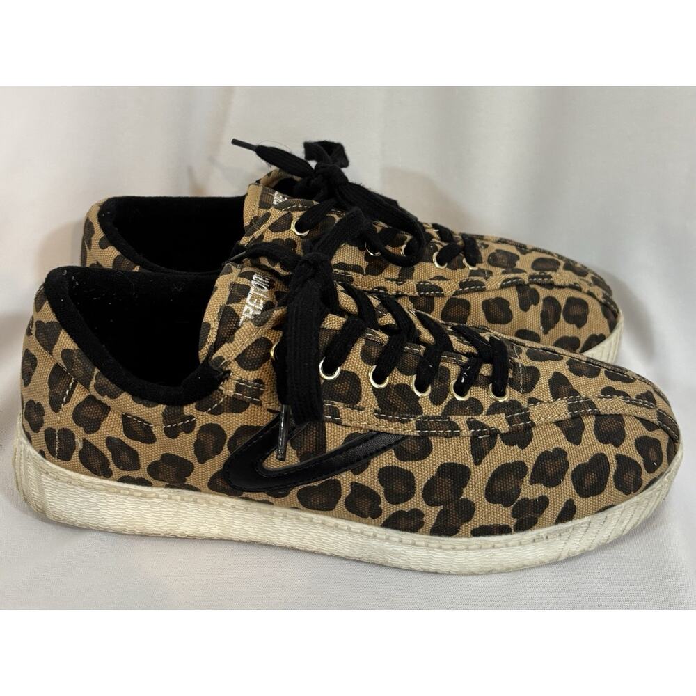 Tretorn NYLite Plus Leopard Sneakers size 8 Animal Print Lace Up